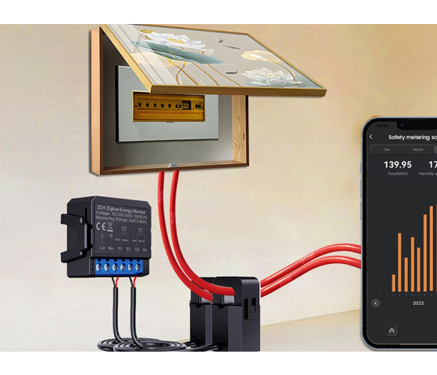 Avatto Inteligentny dwukierunkowy licznik energii ZigBee ZWPM16-2 - 1510616 - zdjęcie 3